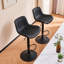 Swivel Upholstered Adjustable Height Counter Stool with Metal Frame-1816296423-1816296421
