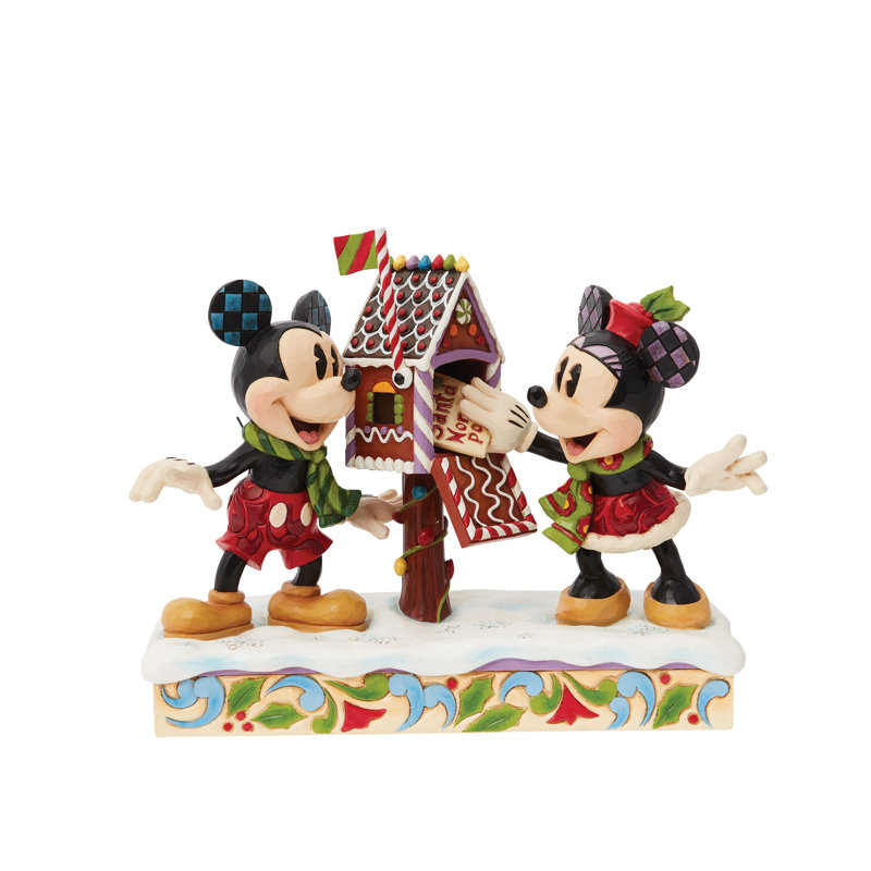 Figurine Jim Shore Disney Traditions Mickey and Minnie Letters 7 po