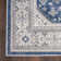 Tapis oriental bleu / gris tissé à la machine