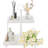 Rustic Wooden Tiered Tray Stand With Bead Garland, Farmhouse Square Decorative Serving Tray For Coffee Bar, Countertop, And Home Decor-437939435