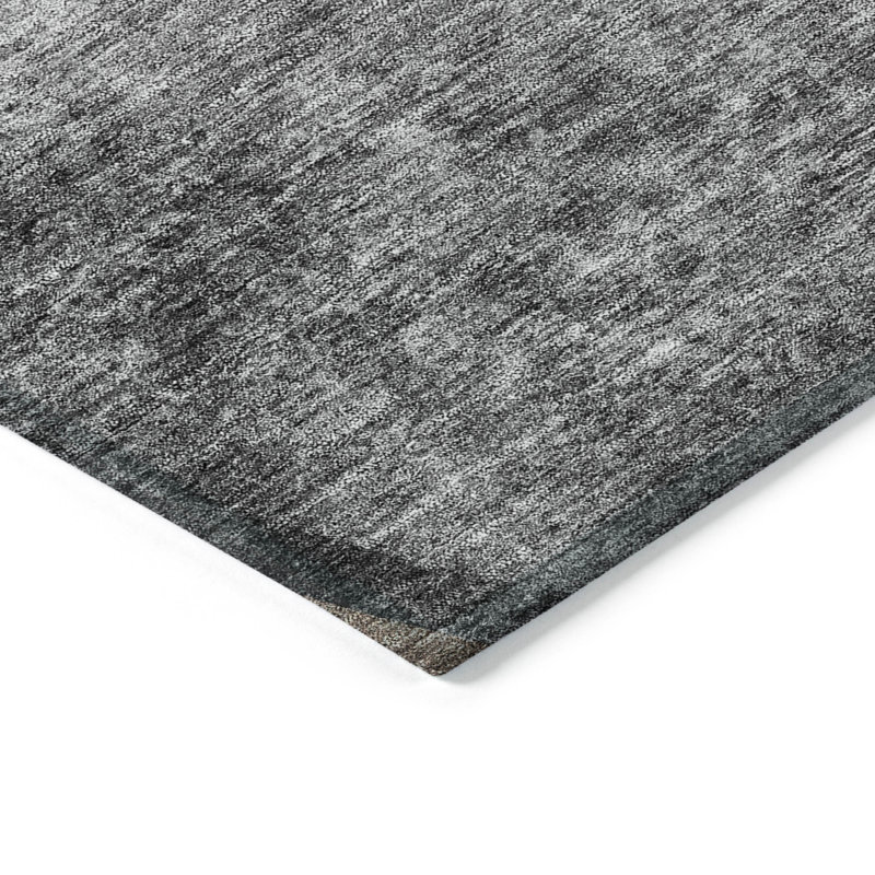 Tapis d'extérieur intérieur lavable abstrait 10 pi x 14 pi chocolat et argent 10 pi x 14 pi