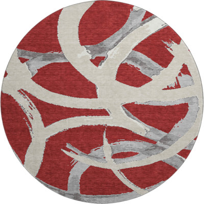 Premium Machine Washable Mayfield AMF1022 Circles Rug