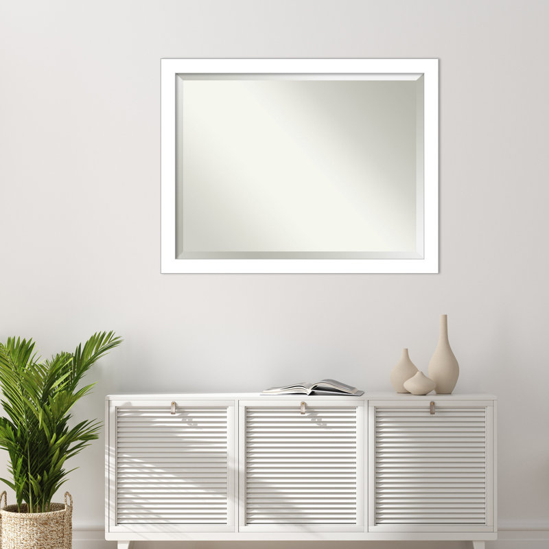 Miroir mural Wedge, 34 po x 44 po, Blanc