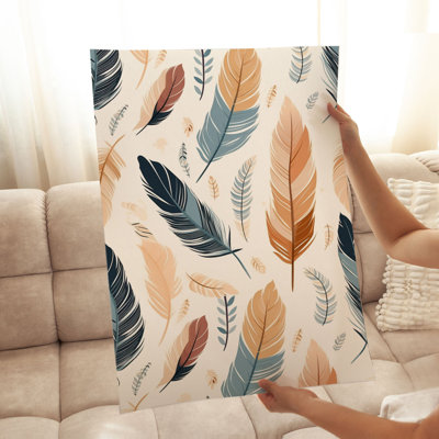 «Fashion and Glam Bohemian Feathers», impression bohémienne non encadrée