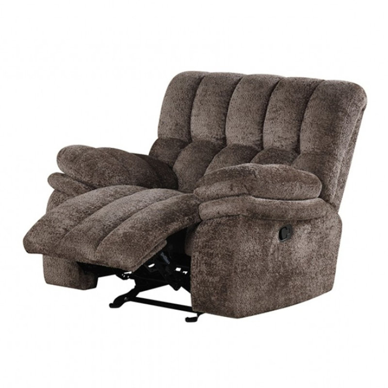 Fauteuil inclinable et oscillant de style transitionnel, Marron foncé