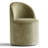 Small Chenille Upholstered Barrel Swivel Chair With Hidden Casters-527653652