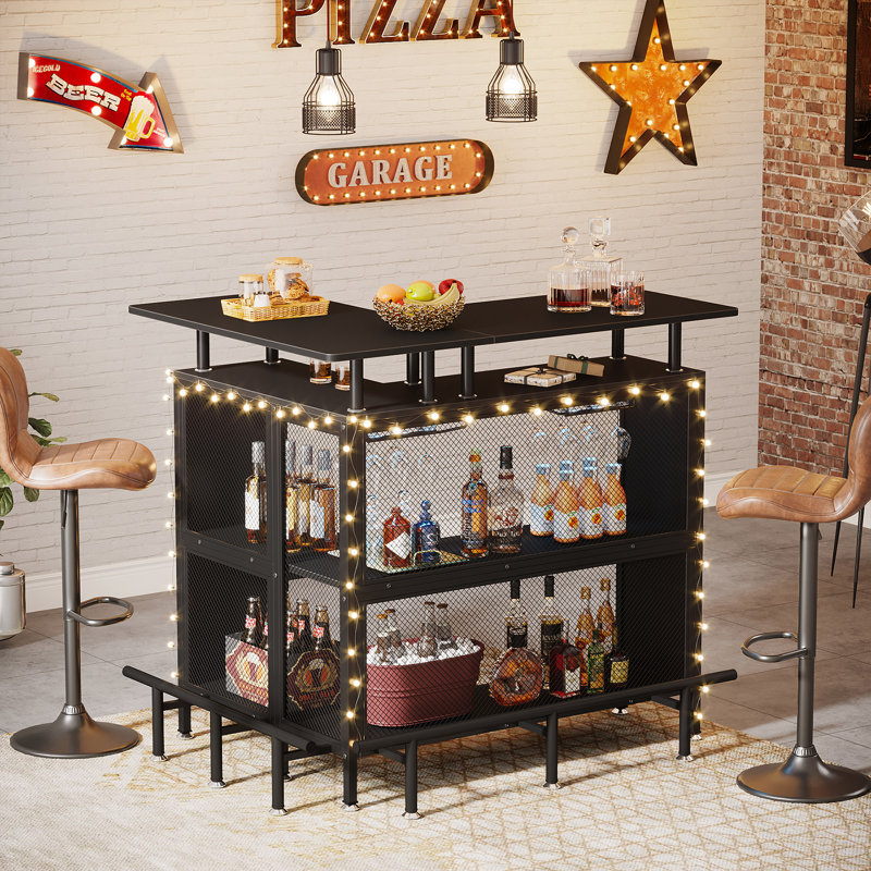 Bhima Bar Unit with Storage, Black