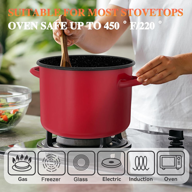 1 - Piece Non-Stick Steel Cookware Set