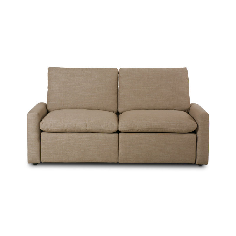 Tillery 78" Upholstered Power Reclining Loveseat, Nomad Taupe Crypton Performance Weave