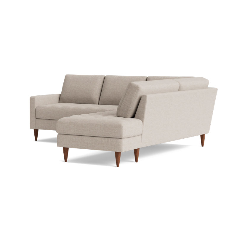 MCM Sectional, Performance Weave - Natural, Right Hand Facing