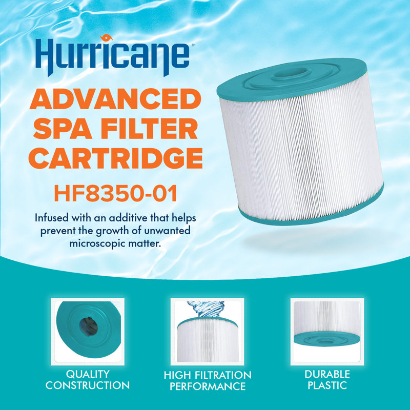 Hurricane Replacement Spa Filter Cartridge for Pleatco PVT50W and Unicel C-8350 (4 Pack)