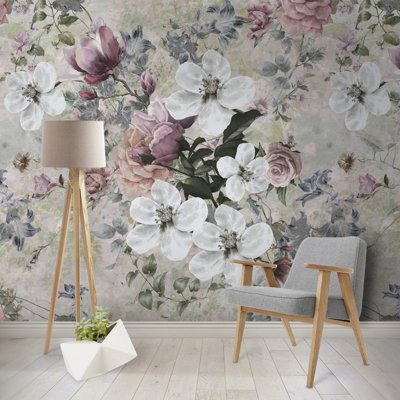 Papier peint amovible floral