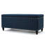 Banc avec repose-pieds en tissu couleur blé - siège élégant avec compartiment caché-393100058