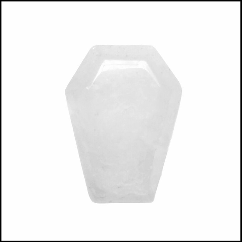 Mini-luminaire suspendu en forme de cercueil en cristal naturel, décor d'Halloween unique et bijoux élégants pour un usage quotidien