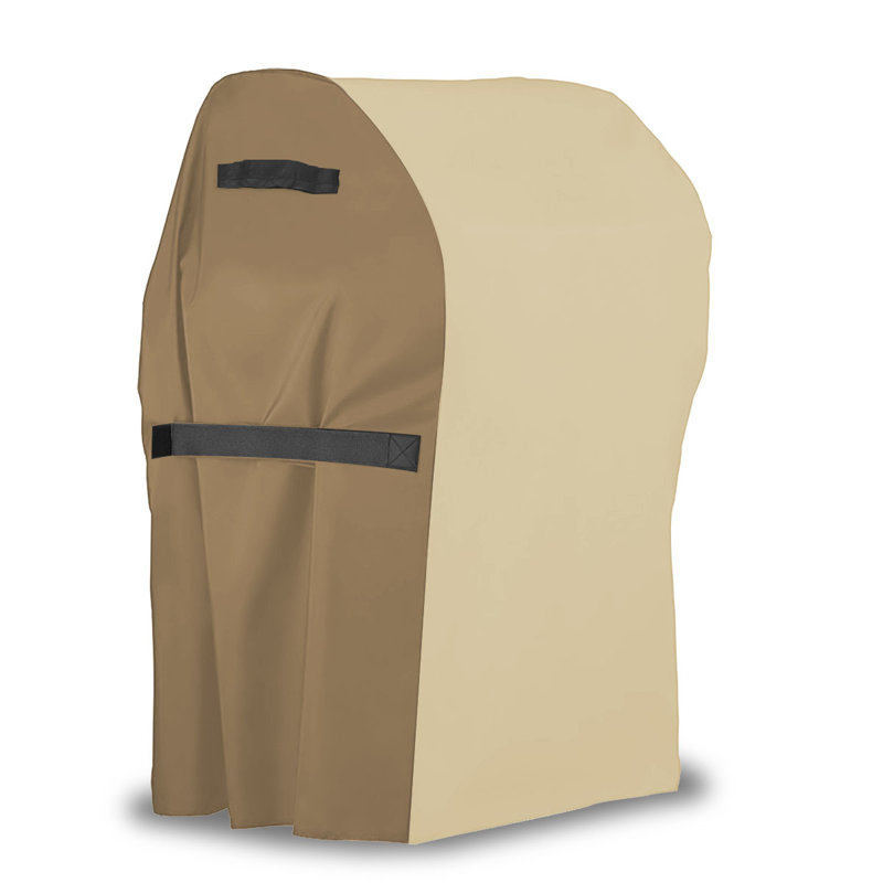 Small Beige and Brown Waterproof BBQ Grill Cover
