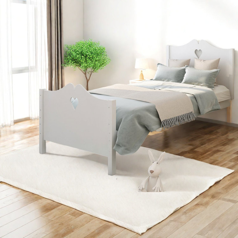 Lits simples en bois robustes, plateforme moderne pour maison familiale