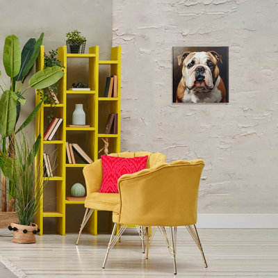 Stoic Bulldog Portrait Canvas, design by Tom Crehan