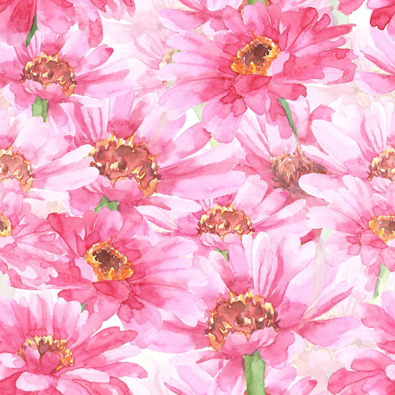 Floral Wall Mural, 100" W x 8.33" L