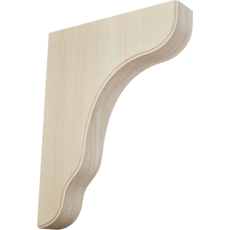 Support en bois Plymouth, Hévéa, H 11 po x l 1,75 po x P 8,5 po