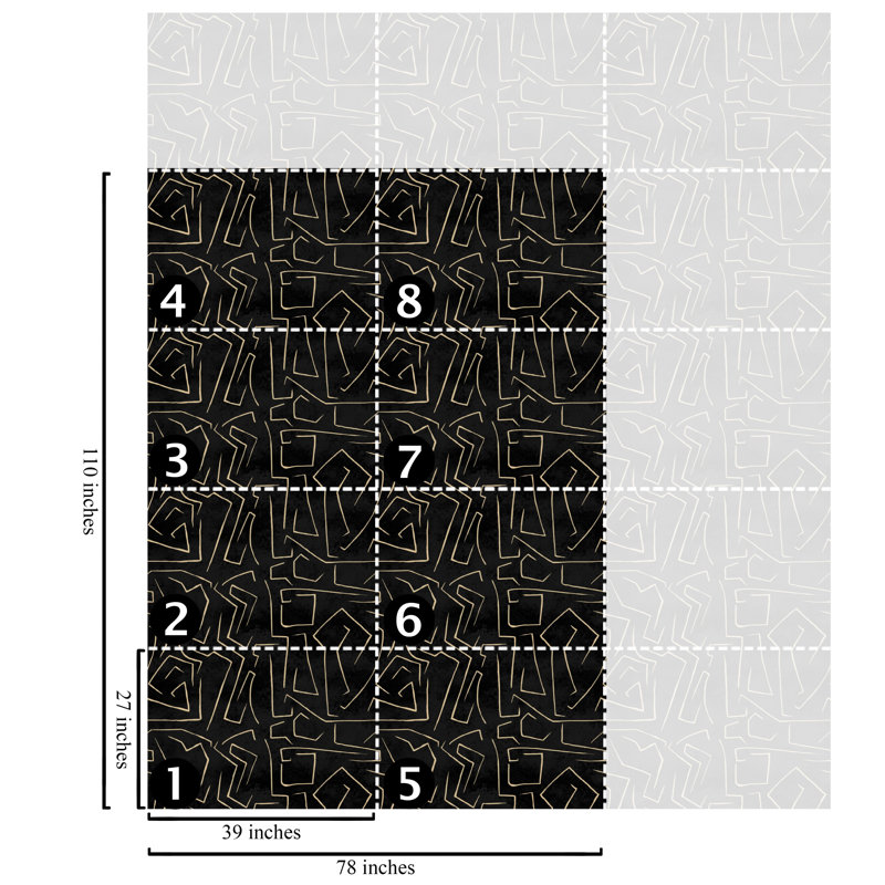 Abstract Black And Gold Graffiti Wallpaper With Stripes