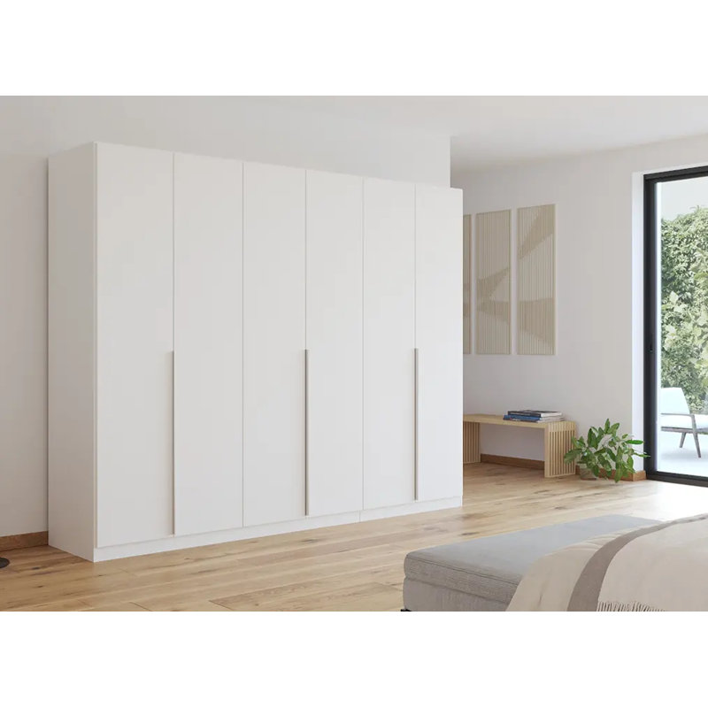 Alabama 2 Door Wardrobe, Alpine White, 210 cm H x 271 cm W x 54 cm D, Basic