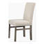 Ensemble de 2 chaises d'appoint de salle à manger transitionnelles en lin beige pour la cuisine et la salle à manger, chêne-816051024