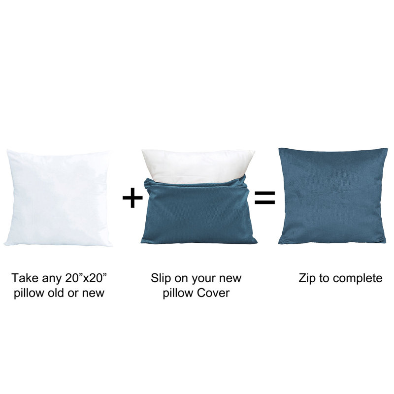 Housse de coussin Avilla, Bleu Orion, 20 po x 20 po