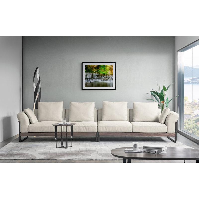 Riverwalk Waterfall Print by Beth Sheridan, Black Framed Paper, 25.25" H x 31.25" W