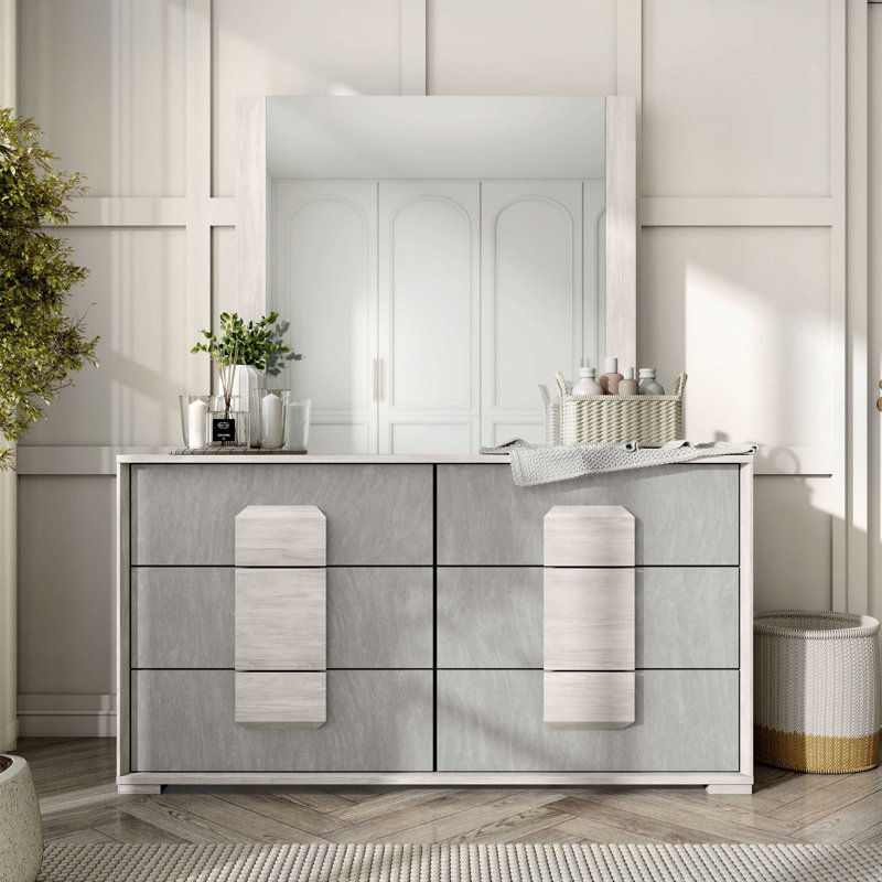 Ensemble commode et miroir 2 pièces Akuna