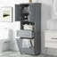 Tall Bathroom Cabinet with Laundry Basket-403078768