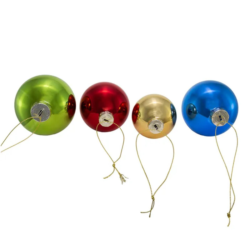 Ensemble d'ornement boule en verre massif 20 pièces, Vert / rouge / bleu / or