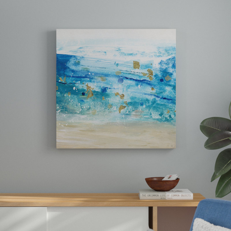 'Sea Glass Summer I' Framed Print, Wrapped Canvas, 32" H x 32" W x 2" D