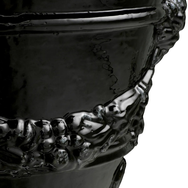 Toulon Ceramic Planter, Black