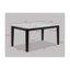 Ensemble de salle à manger 6 pièces avec plateau rectangulaire en faux marbre et plateau en bois massif-285860094