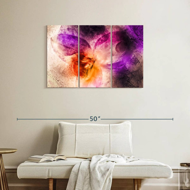 Motif floral abstrait Avery, H 24 po x l 38 po