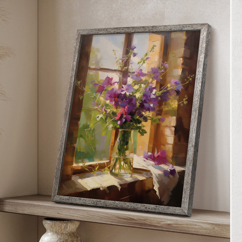 Reproduction encadrée FLORAL Series DCCXC - bois massif, H 11 po x l 9 po