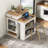 59.5"Kitchen Island with Extendable Dining Table