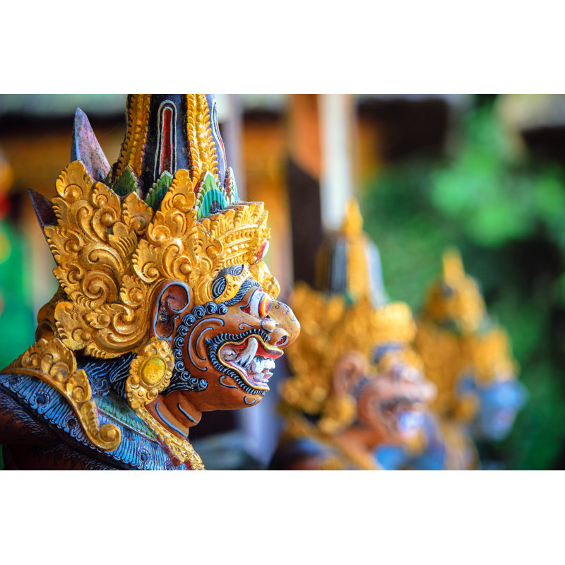 Balinese Statue by AKKHARAT JARUSILAWONG - Wrapped Canvas Print, 30cm H x 46cm W x 3.8cm D