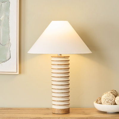 Sulma 24.5 Inch Mango Wood/Rope Table Lamp
