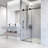 Elan Hart 68-72" W x 76" H Sliding Frameless Shower Door with 3/8" Clear Glass-98606625