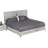 Jecky King Size Bed, Low Profile, Angled Legs, Italian Inspired Gray