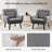 Tufted Upholstered Wide Back Armchair（Set of 2）-412486720