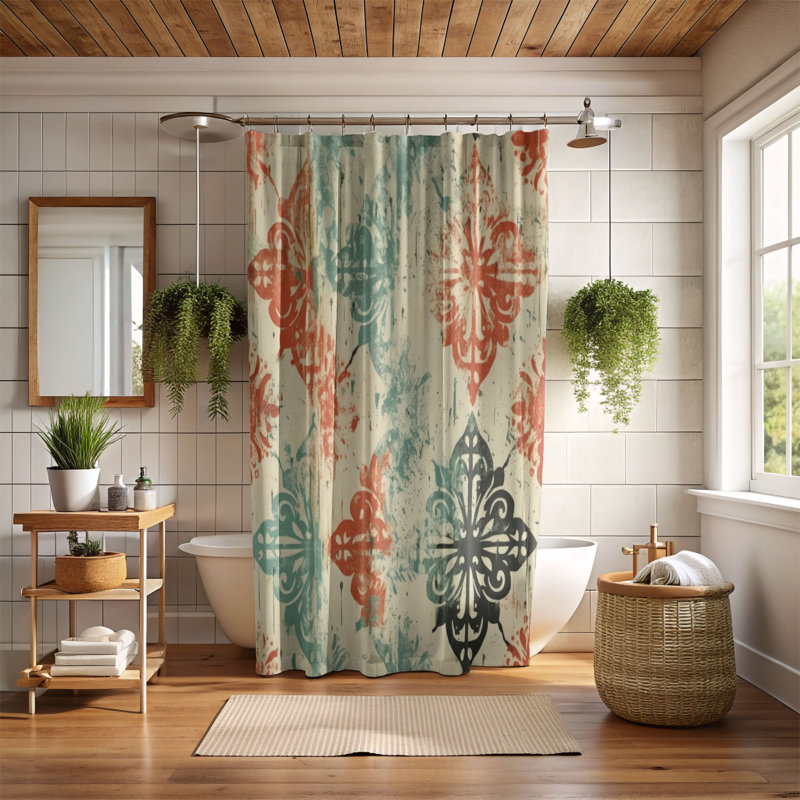 Rideau de douche Timeless Mosaic - Premium, H 74 po x l 71 po