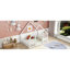 Lit double en bois en forme de maison avec clôture, garde-corps-1686225989