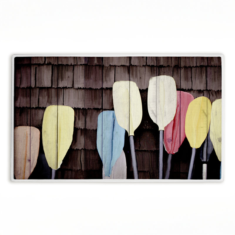 Tapis de bain et tapis de bain en peluche coloré, imprimé par Kim Allen, 18 po x 30 po