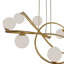 Luminaire suspendu 8 lumières Opalite Gold