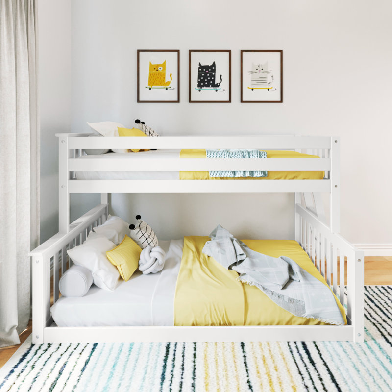 Aileana Kids Twin Over Full Bunk Bed, White