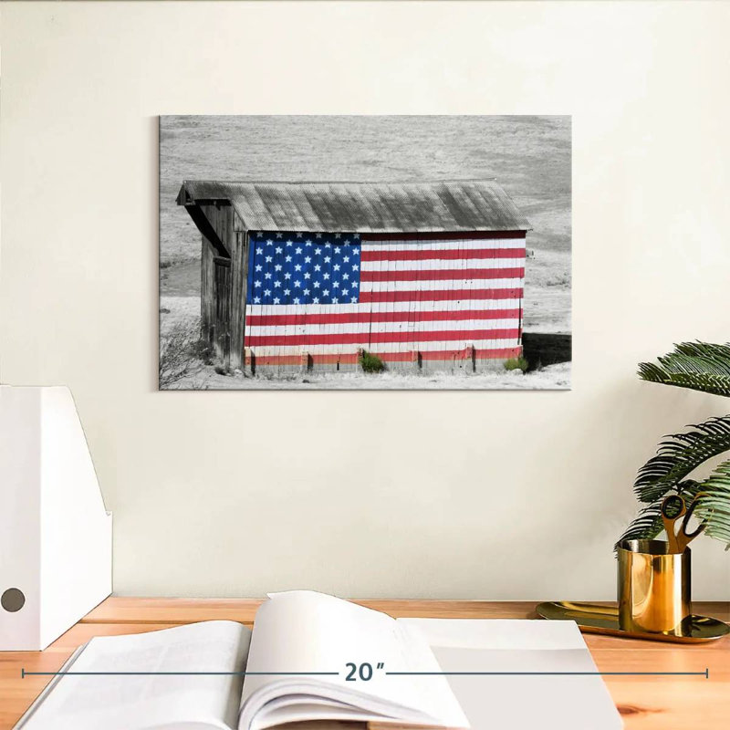 Drapeau américain Borges Barn, H 8 po x l 12 po