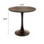 Repas pour 2 à 4 personnes: table ronde tulipe de 31,5 po et chaises en polyuréthane noir, cuisine en cuir synthétique moderne style Mid-Century