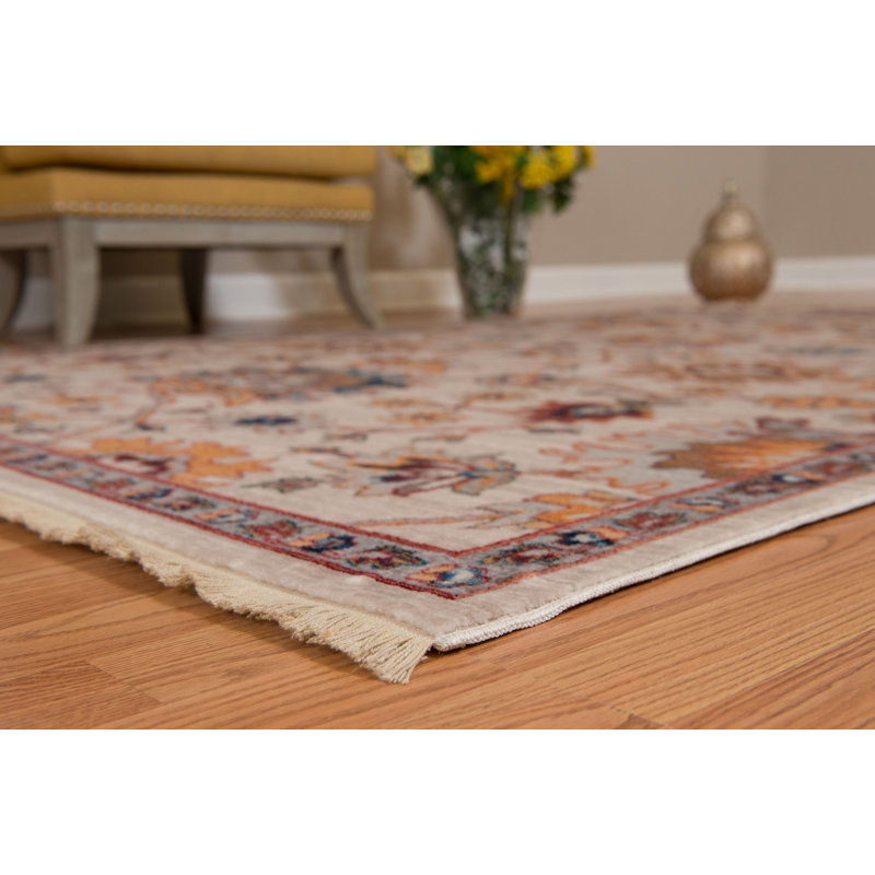 Tapis tissé à la machine naturel / crème Grazierville, Tapis de couloir 2 pi x 8 pi